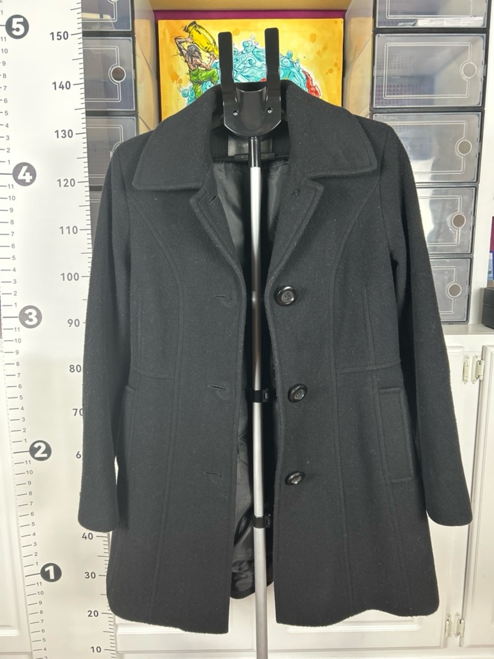 Black Wool Peacoat